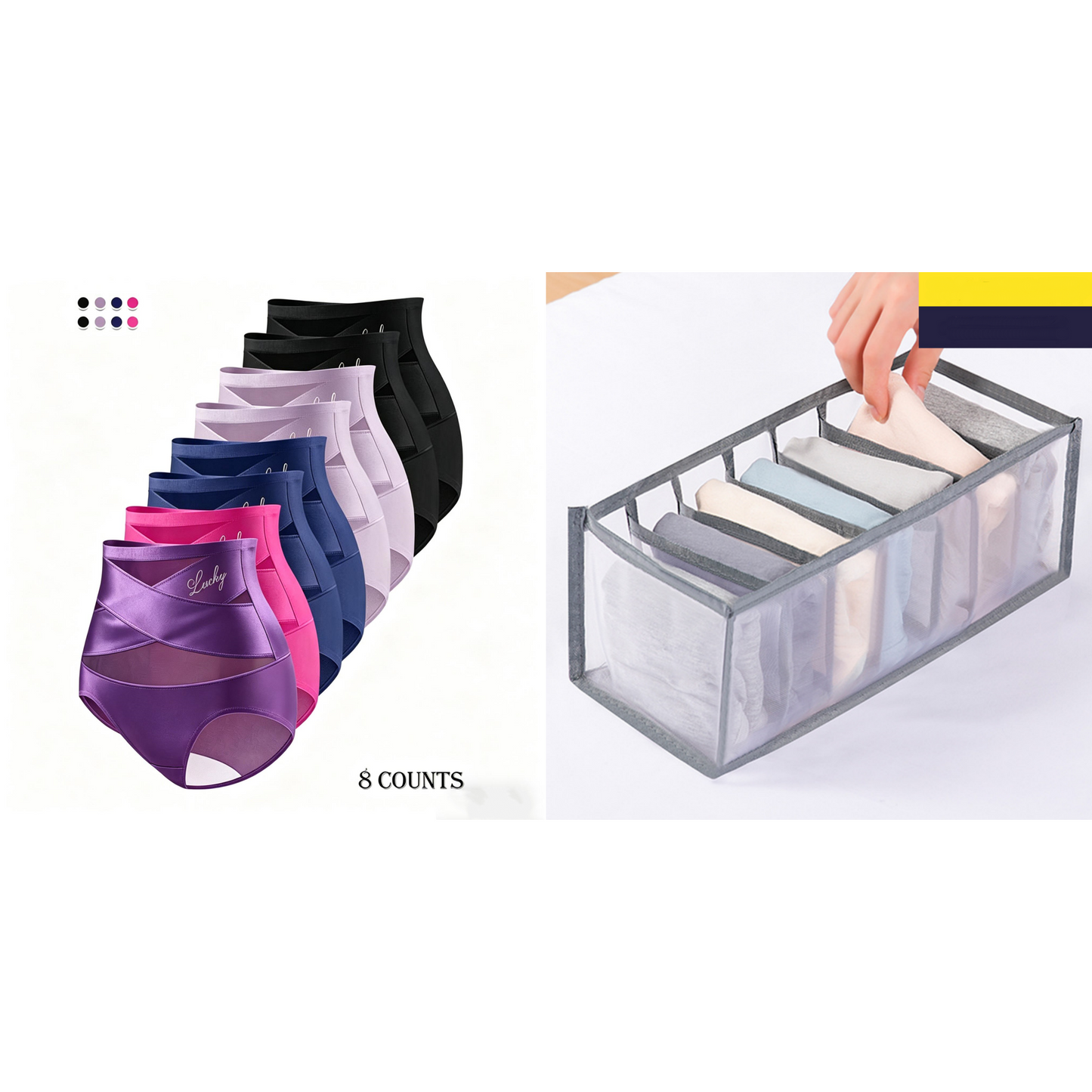 đžLast Day-Buy 1 Get 3 PacksâšPlus-Size High-Waist Cross Tummy Control Panties