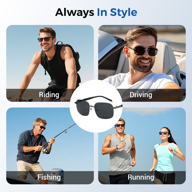 High-definition, frameless, protective sunglasses