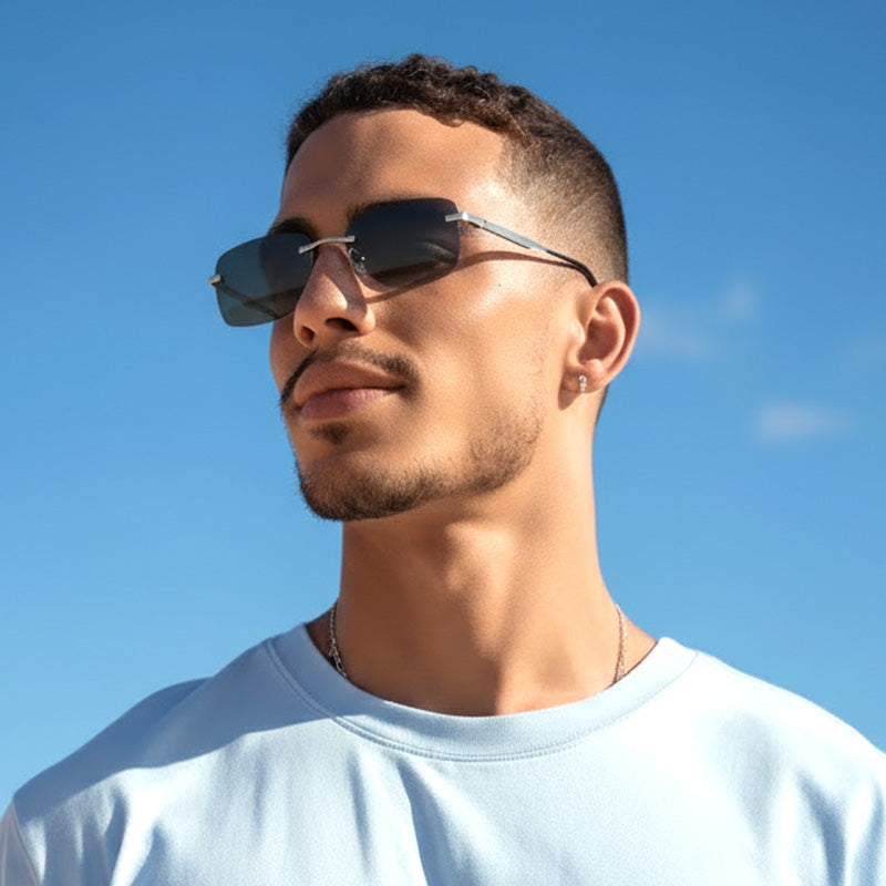 High-definition, frameless, protective sunglasses