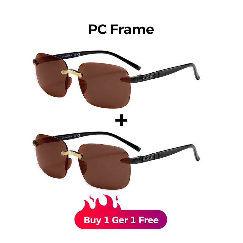 High-definition, frameless, protective sunglasses