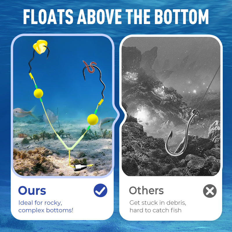 🔥🔥Buy 3 get 2 free 🎁Reverse Bottom Fishing Rig Hook