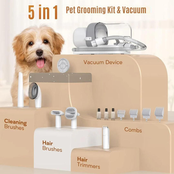 5 in 1 Pet Vacuum Grooming Kit