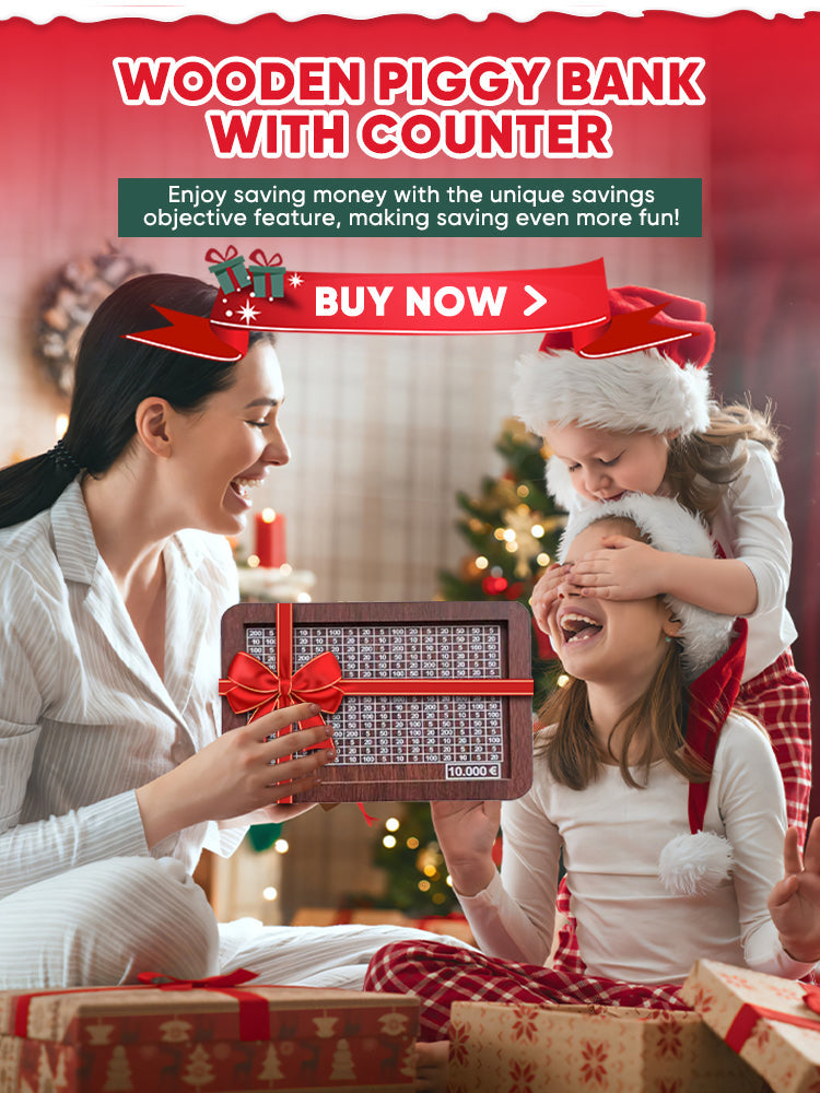 🎁 Hot Sale 54% OFF 🔥Wallet Fattening Program——Cash Vault Wooden Savings Box