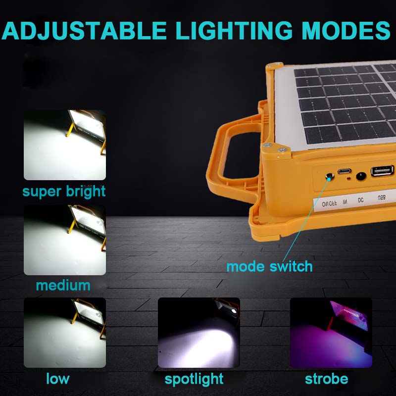 100W/200W Handheld Solar Work Light