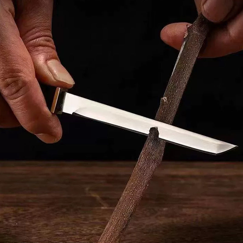 Portable Camping Straight Steel Knife with Sheath