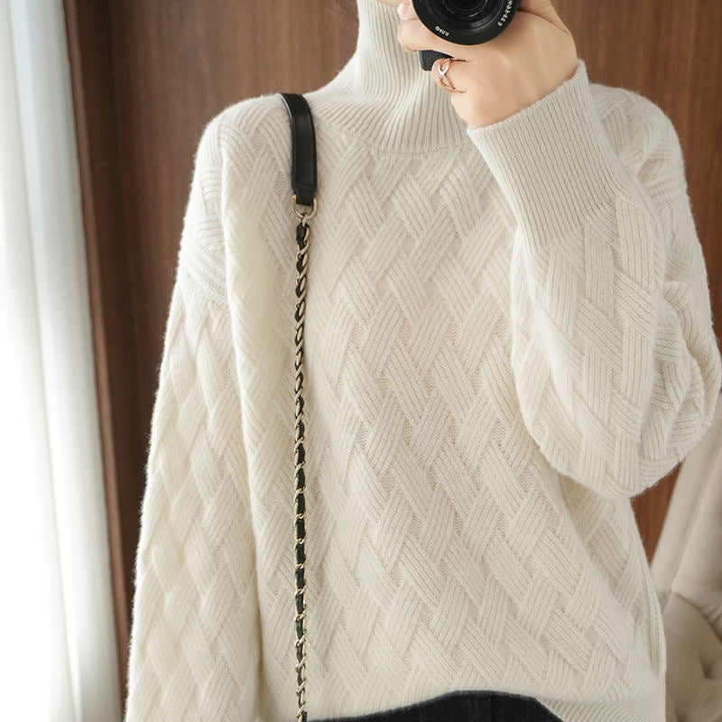 Women's Cozy Loose Turtleneck Sweater