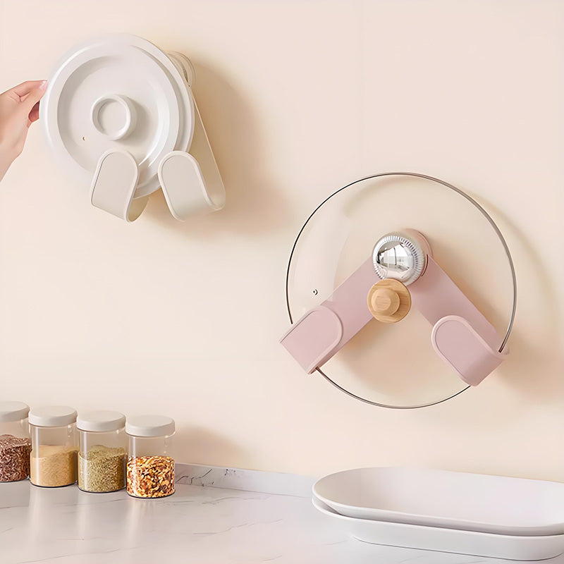Adjustable Wall-Mounted Pot Lid Holder Set