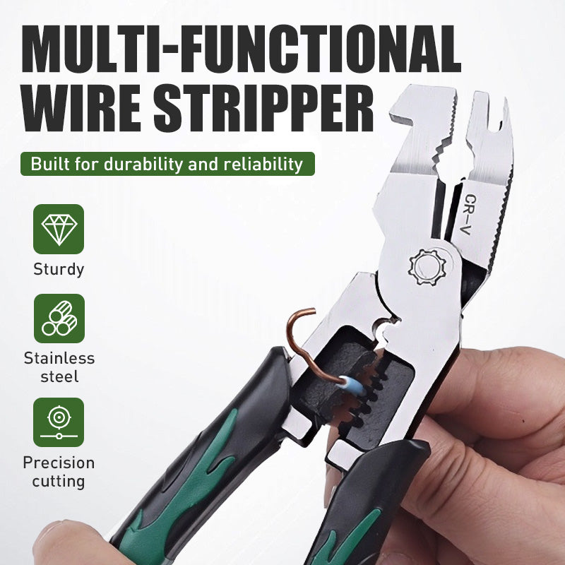 Curved Head Multi-Functional Wire Stripper