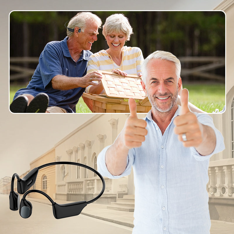 Bone Conduction Smart Hearing Aid Bluetooth Earphones