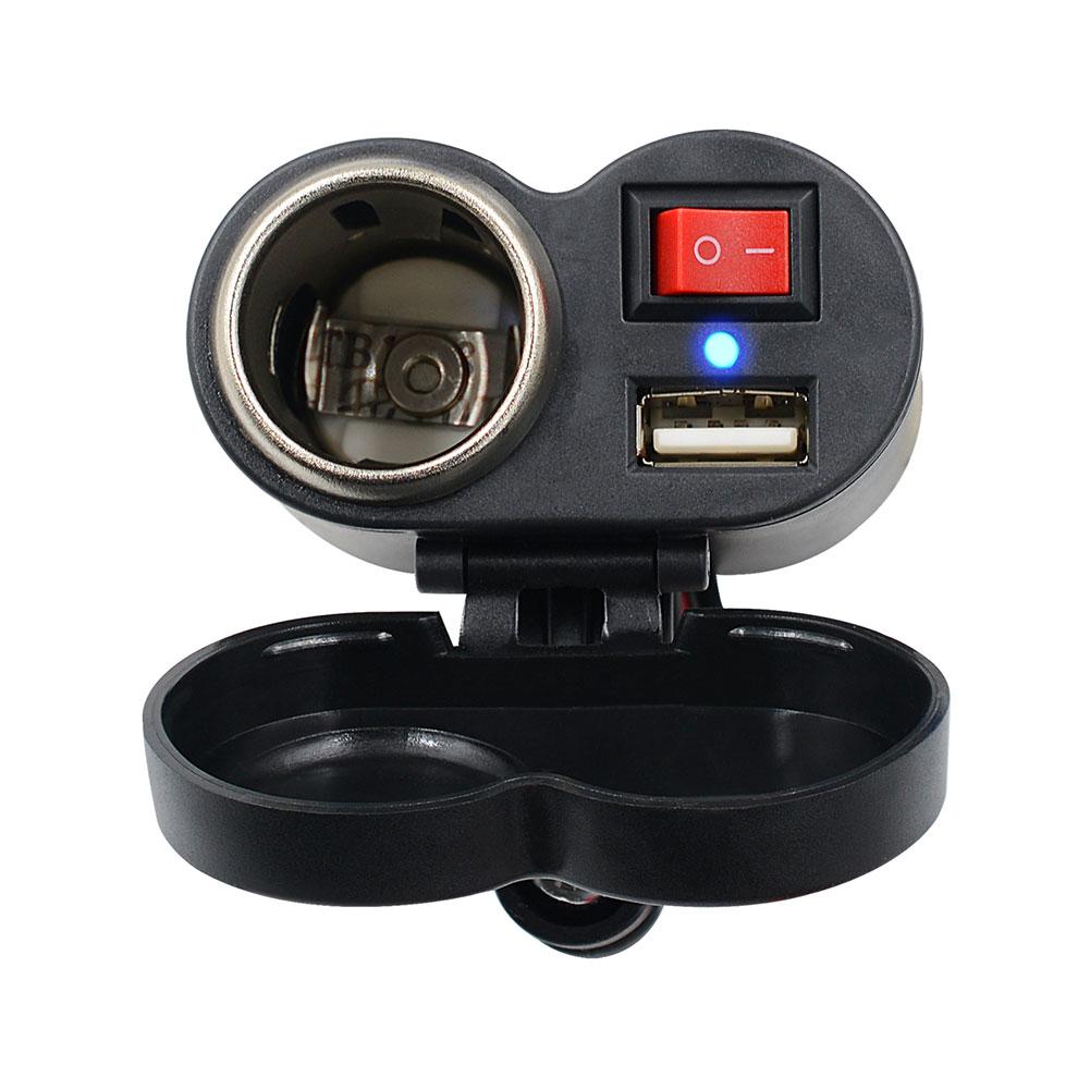 USB charger cigarette lighter combo