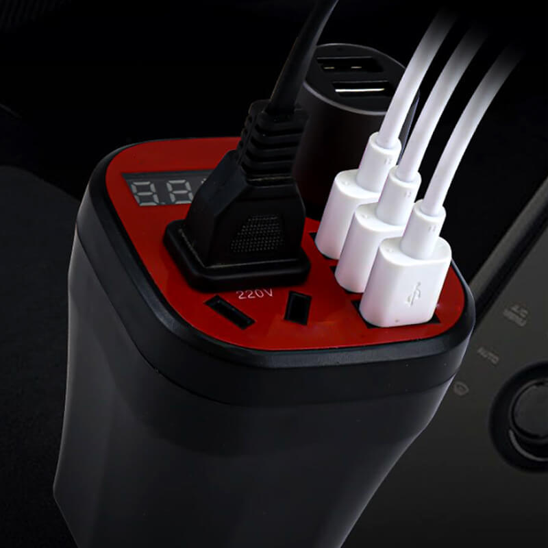 Car Mounted Cup Type Inverter Converter QC Charger ✨Big Sale 60% ✨