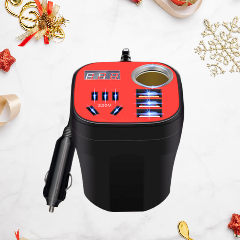 Car Mounted Cup Type Inverter Converter QC Charger ✨Big Sale 60% ✨