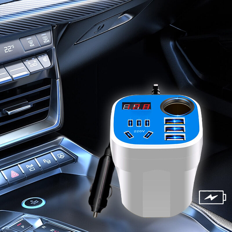 Car Mounted Cup Type Inverter Converter QC Charger ✨Big Sale 60% ✨