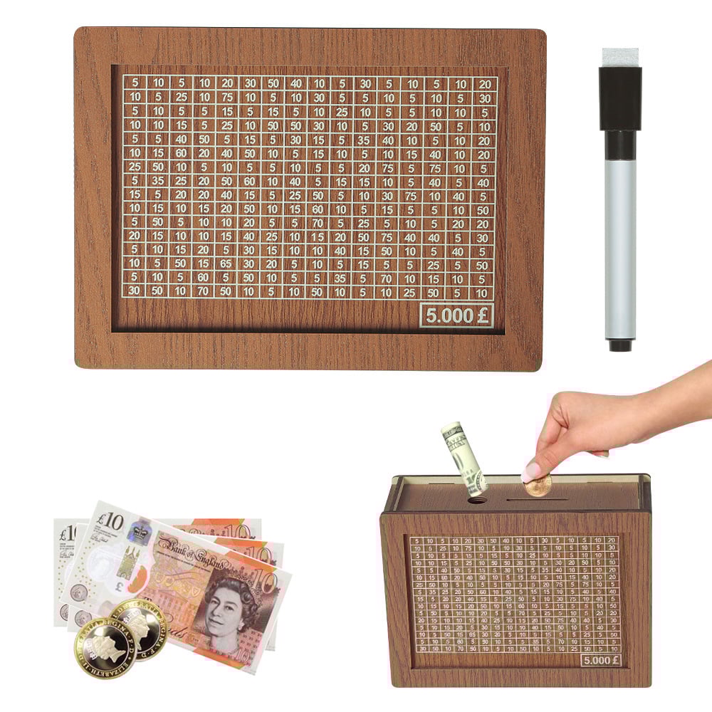🎁 Hot Sale 54% OFF 🔥Wallet Fattening Program——Cash Vault Wooden Savings Box