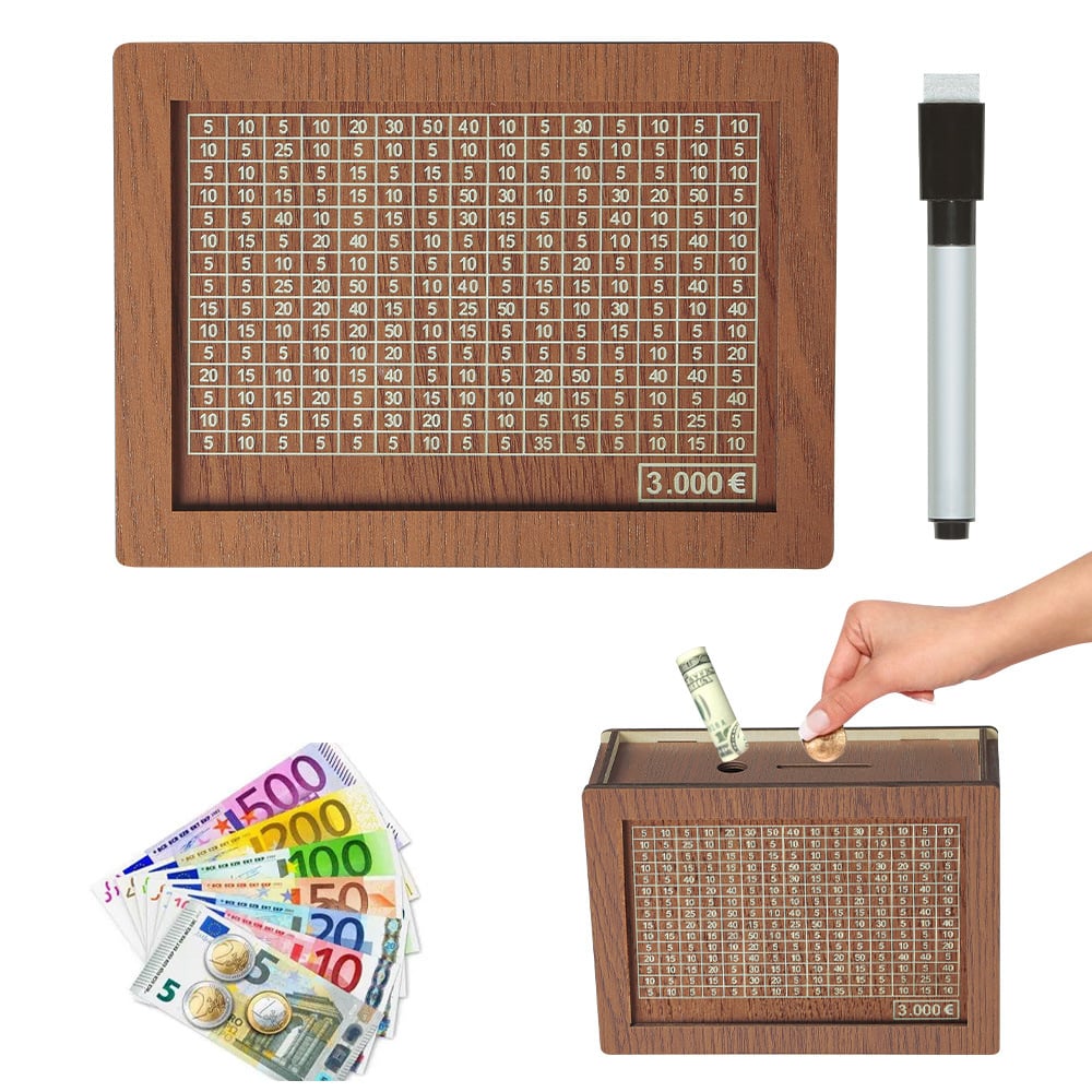🎁 Hot Sale 54% OFF 🔥Wallet Fattening Program——Cash Vault Wooden Savings Box