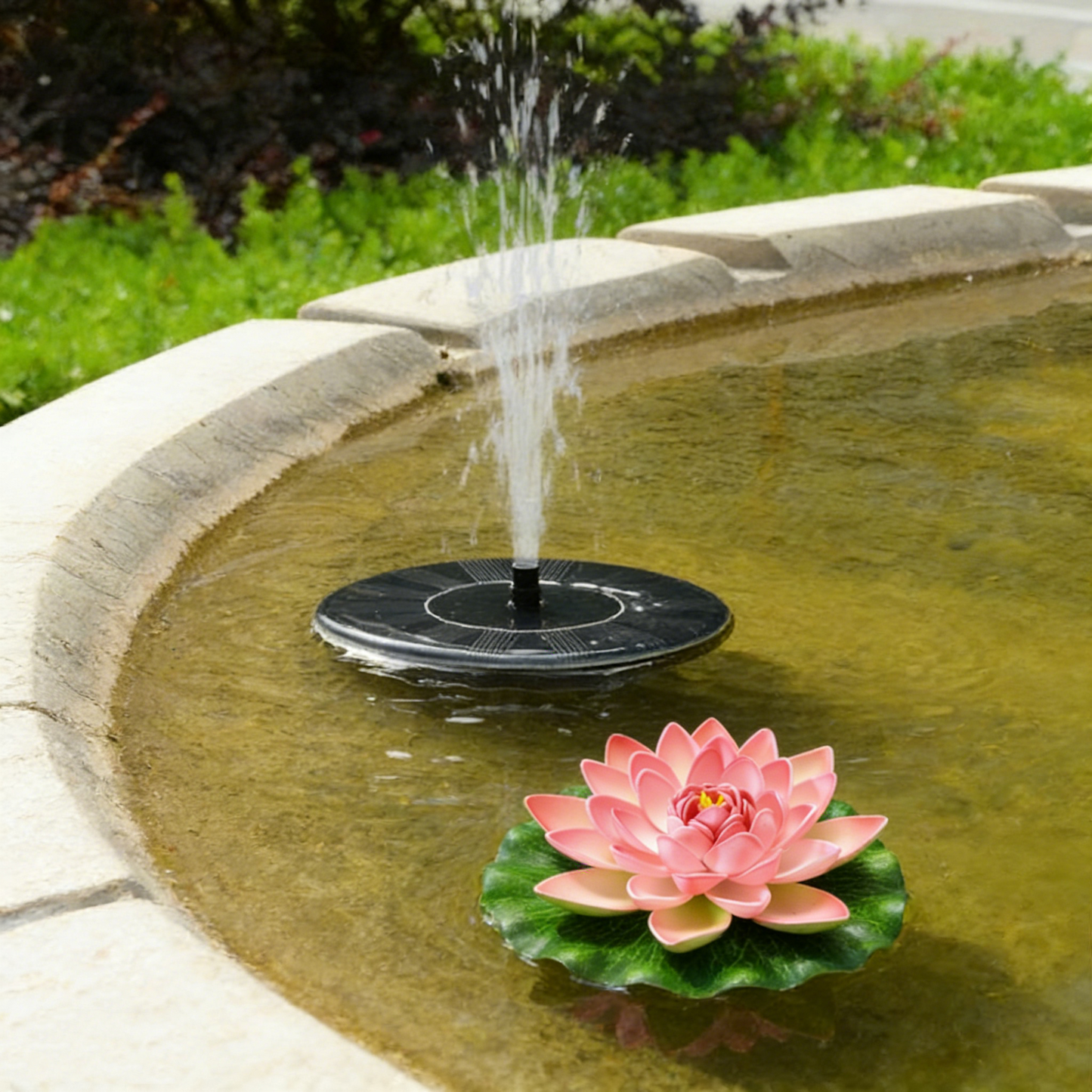 🎁☀️Solar Fountain, Solar Powered Bird Bath Fountain Pump with 4 Nozzles 1.4W Solar Panel Kit Water Pump, Outdoor Watering Submersible Pump for Pond, Pool, Garden, Fish Tank🌊✨