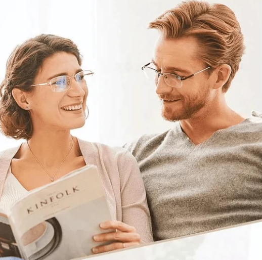 Sapphire High Hardness Anti-Blue Progressive Far And Near Dual-Use Reading Glasses