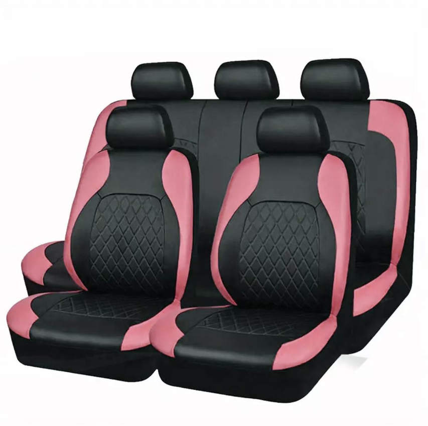 🚗✨9-Piece Leather Car Seat Cover Set – Universal Fit, Breathable & Easy to Clean for a Perfect Interior 🛋️