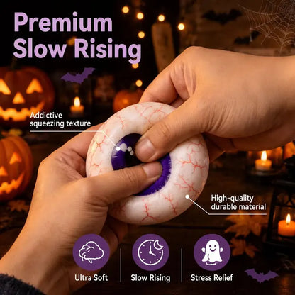 Halloween Cute Scary Ghost Maruko Squishy Squeeze Toy Set, Mini Portable Stress Toy, Sensory Products for Halloween Things, Party Treat Bag Fillers & Mini Gifts