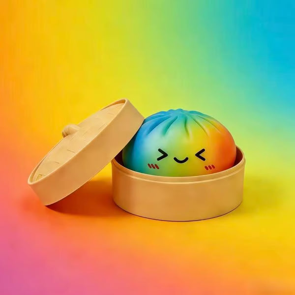🥳2026 HOT SALE💞50K+ SOLD!👵🥟Glitter Dumpling Squishy Steamer Blind Box Surprise Squeeze Fun✨