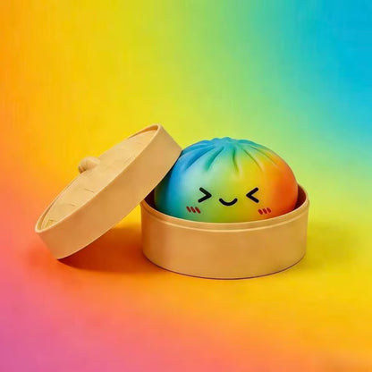 🥳2026 HOT SALE💞50K+ SOLD!👵🥟Glitter Dumpling Squishy Steamer Blind Box Surprise Squeeze Fun✨
