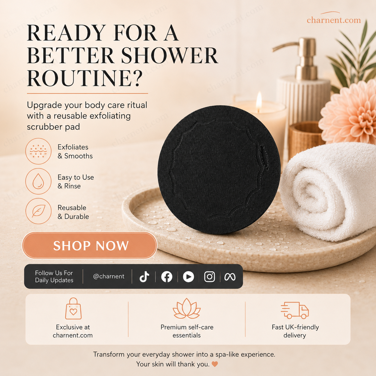 ⏰Last Day Buy 1 Get 1 Free❄💦 🚿 Exfoliating Scrub Bath Pads – Gently exfoliate, unclog pores, reveal brighter skin. A little scrub goes a long way! ✨🛀