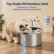 💥【50% OFF】🔥 Stainless Steel Pet Water Fountain | 3 Water Flows (Waterfall/Bubbling/Stream) | Rust-resistant & Hygienic | 4-Layer Filtration System | Ultra-quiet Pump <30dB | 3.2L Large Capacity | Fully Detachable & Dishwasher-safe | For Cats & Dogs
