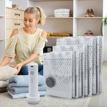 🔥 Travel Vacuum Storage Bags & Portable Pump Set