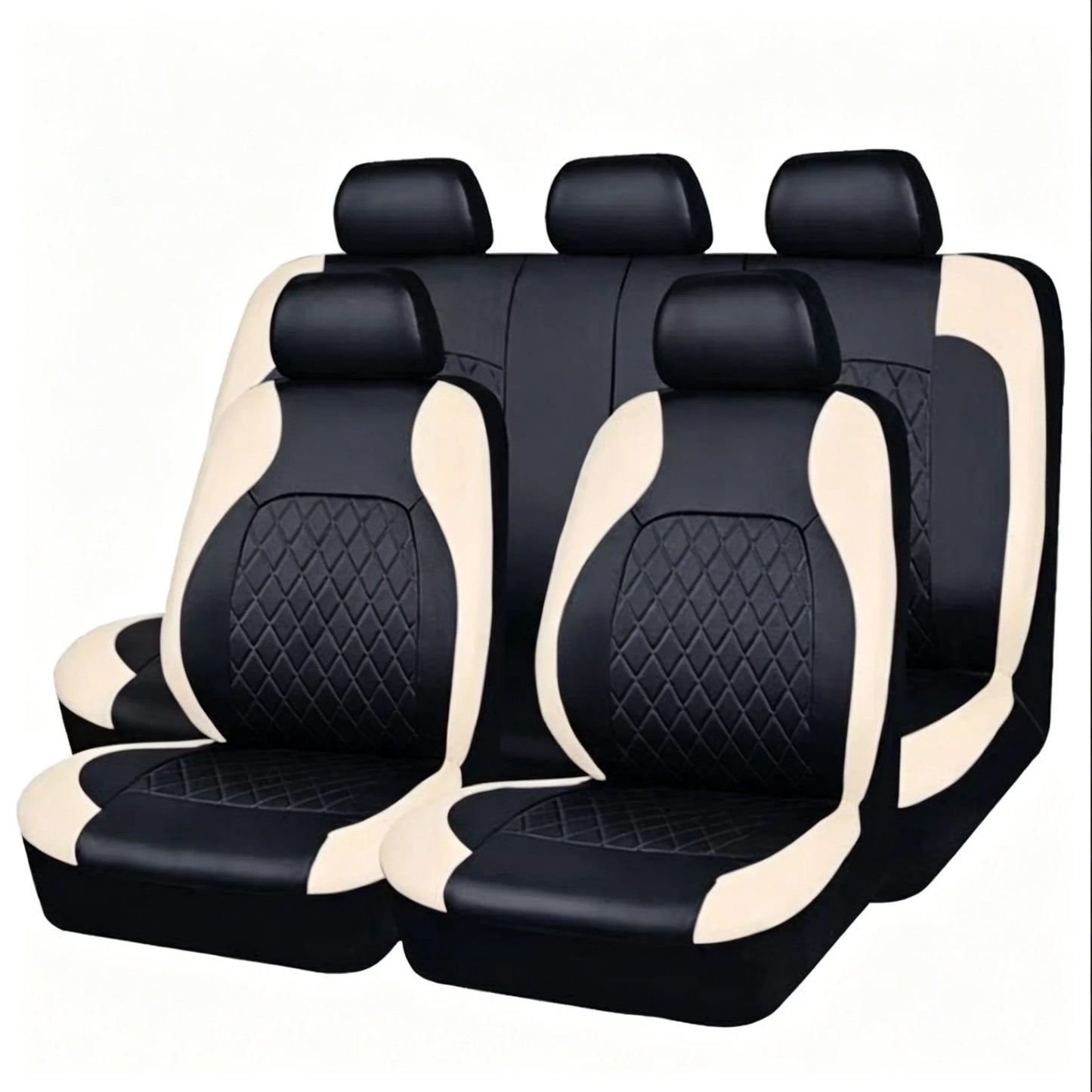 🚗✨9-Piece Leather Car Seat Cover Set – Universal Fit, Breathable & Easy to Clean for a Perfect Interior 🛋️