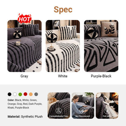 SCOMERI⚡ Plush Non-Slip Sofa Cover🛋️