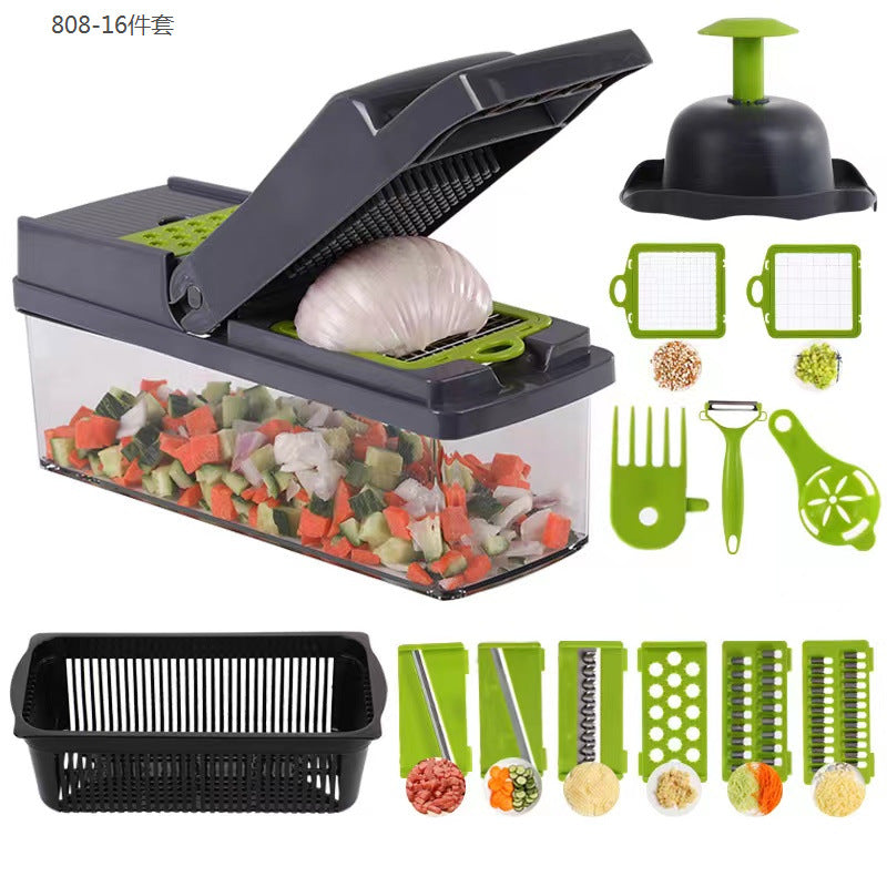 ✨Multifunction vegetable slicer – stainless steel blades, easy to clean, multiple cooking modes🥗