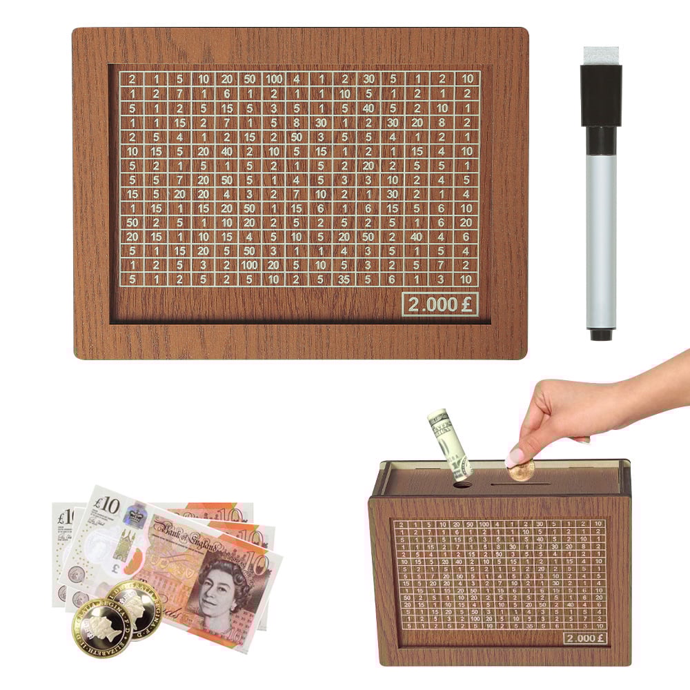 🎁 Hot Sale 54% OFF 🔥Wallet Fattening Program——Cash Vault Wooden Savings Box