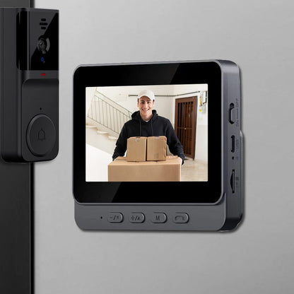 🔔 Wireless Video Doorbell : 1080P, 170° angle, 4.3-inch screen, IPX65 outdoor waterproof, night vision