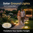 🔥Stainless steel solar-powered ground light with 8 LED bulbs