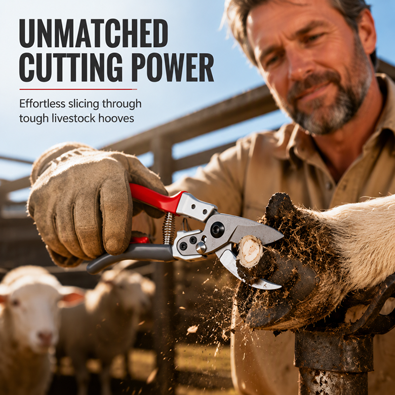 ⏳Time-Limited Special⏰Multi-Purpose Shears – SK5 steel blade, rubberized grip, 30/50mm cut. For sheep, cow & horse hooves + garden pruning! 🌿💪
