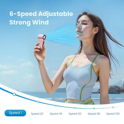 🥳2026 HOT SALE🥳💞❄️ 50% OFF! Turbo Handheld Fan – 16900 RPM, 6 speeds, LED display. 3000mAh battery, 10.7hrs cooling. Pocket‑sized power! 🌬️✨