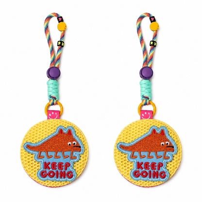 Colorful Mesh & Braid Bag Pendant