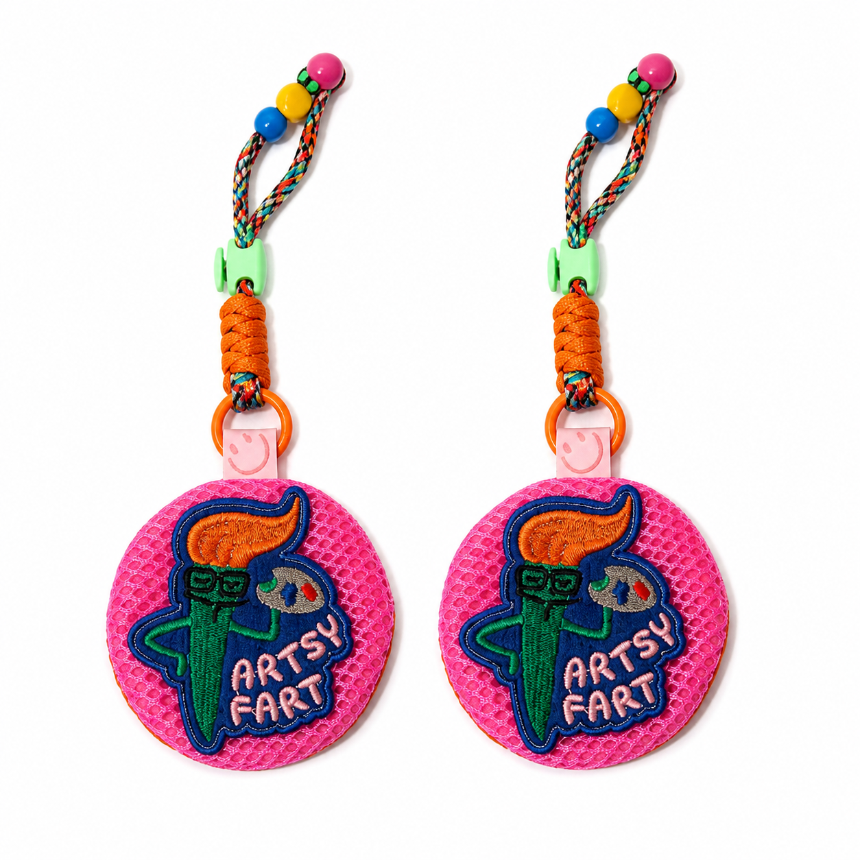 Colorful Mesh & Braid Bag Pendant