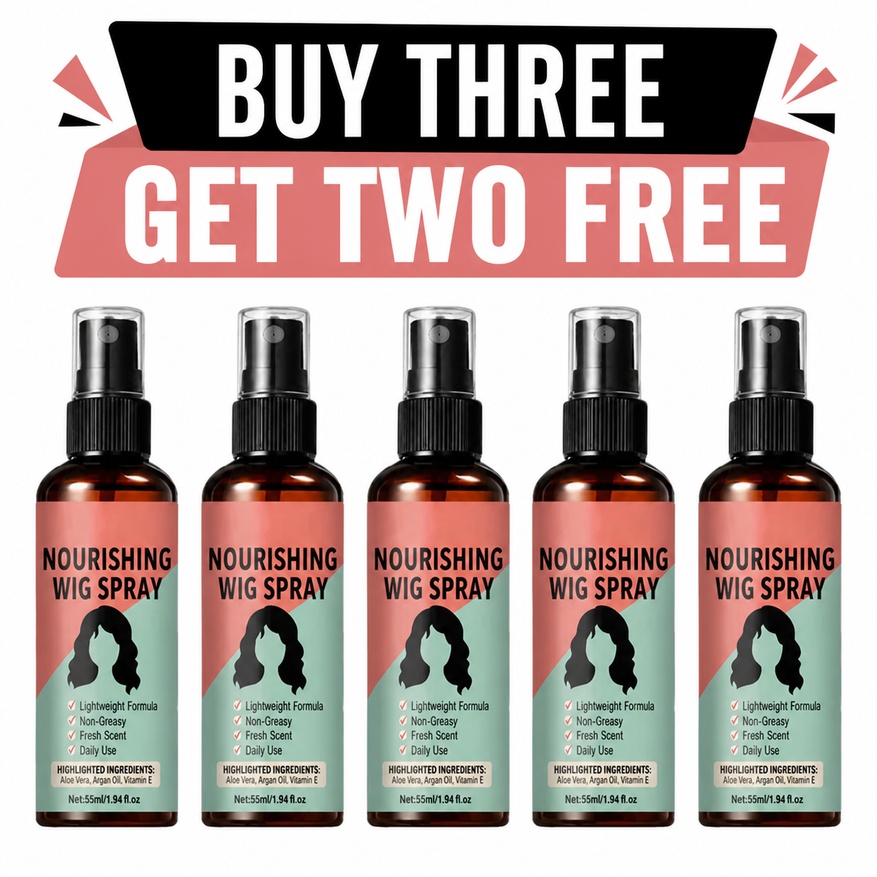 Lightweight No-Rinse Nourishing Wig Spray