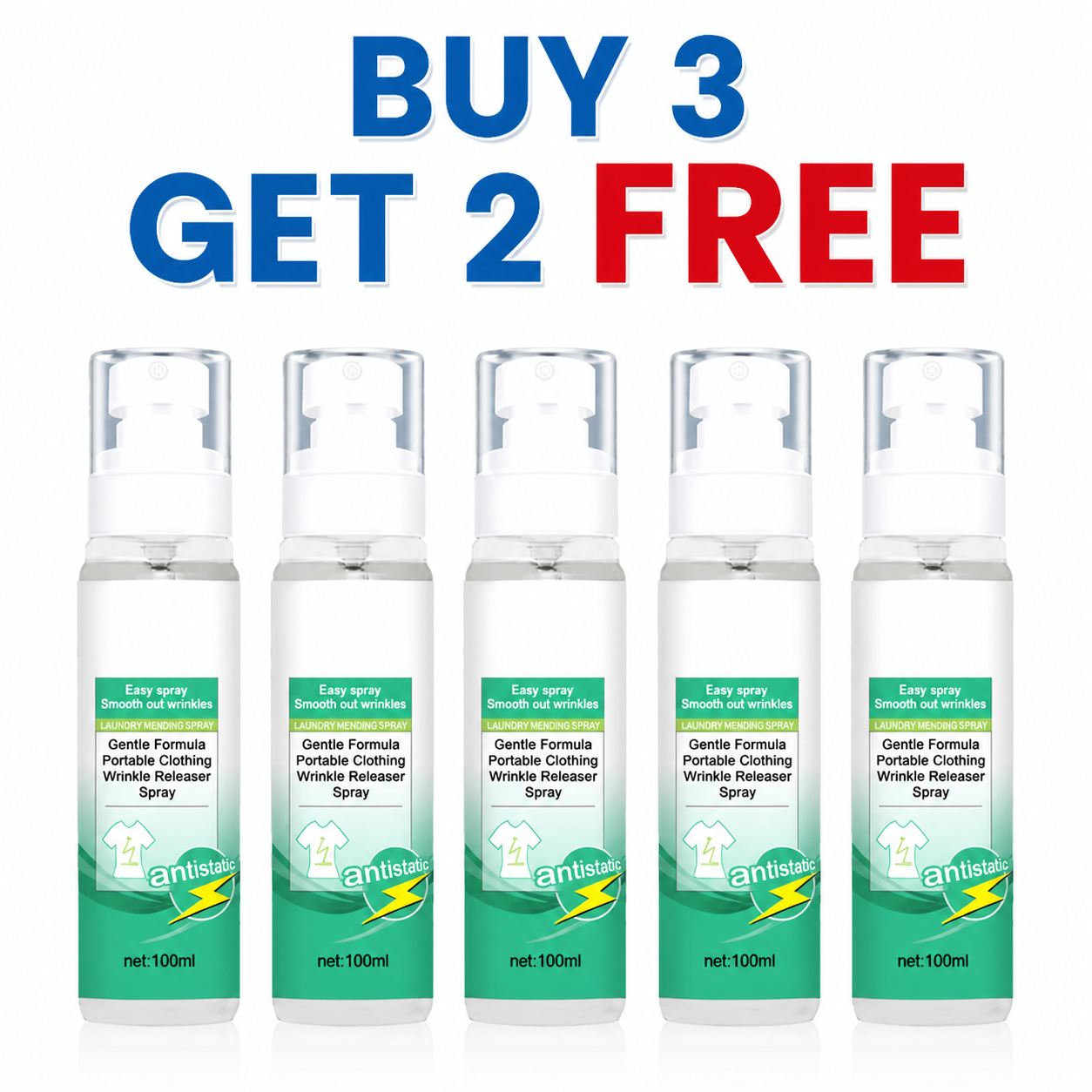 Gentle Formula Portable Clothing Wrinkle Releaser Spray