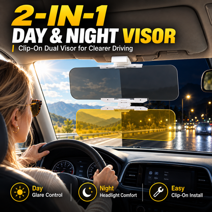 🏆Flash Sale⚡50K+ SOLD! Almost Gone-💥Universal HD Anti-Glare Car Visor for Day & Night