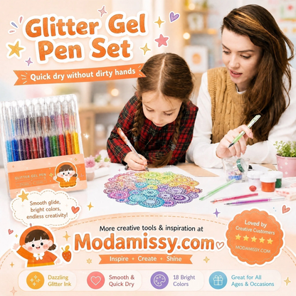 🎁Glitter Gel Pen Set – Smooth Writing 🎨