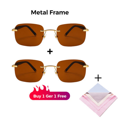 High-definition, frameless, protective sunglasses