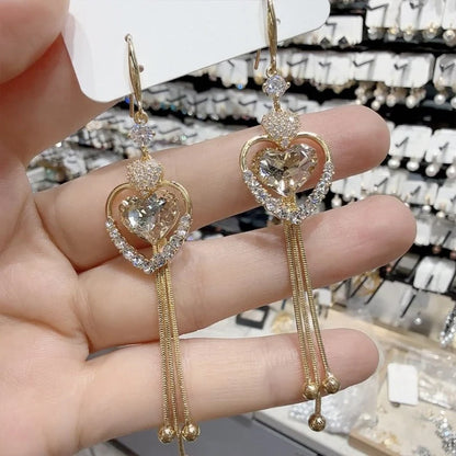 📢📢50% OFF !! ⏰ 2026 Sale — Over 29,500 Sold!💖 Statement Heart Tassel Earrings