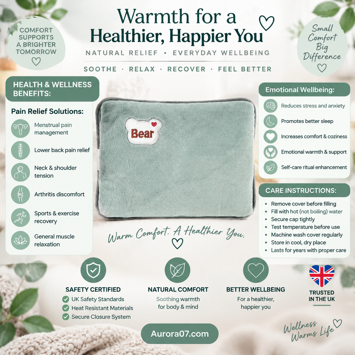 Rechargeable hot water bottles, heat packs, explosion-proof heat pads
