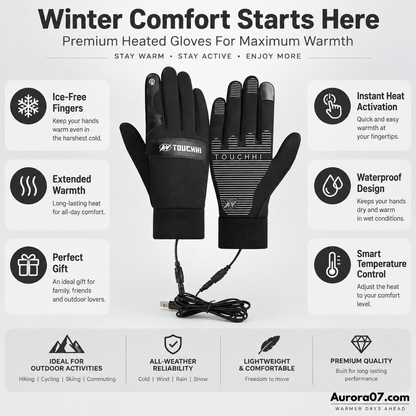 Winter Outdoor Warm Electric Heated Gloves