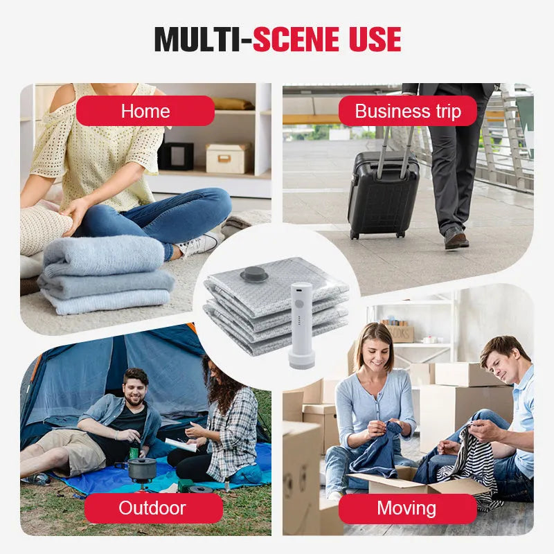 🔥 Travel Vacuum Storage Bags & Portable Pump Set