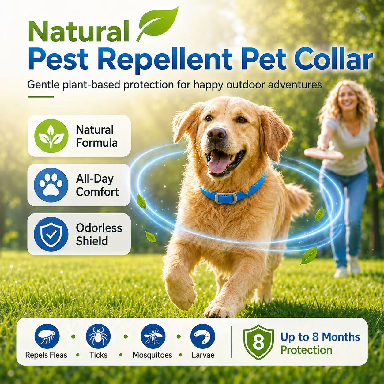 ⏳Limited-time 50% off⏰Natural Essential Oil Pet Pest Repellent Collar🐶🛡️