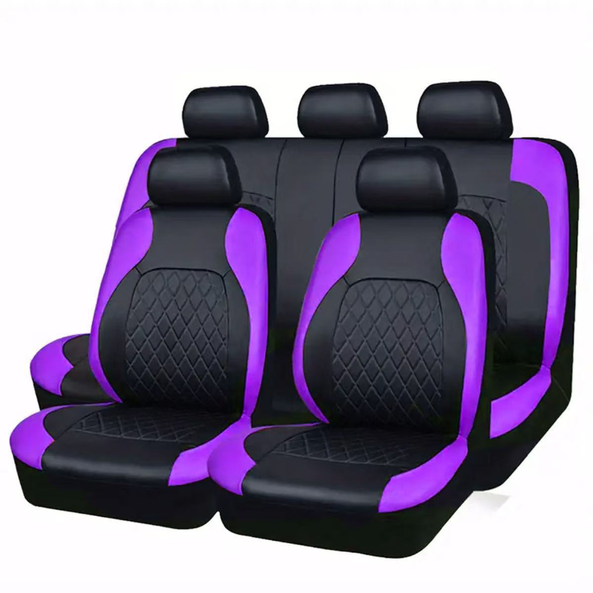 🚗✨9-Piece Leather Car Seat Cover Set – Universal Fit, Breathable & Easy to Clean for a Perfect Interior 🛋️