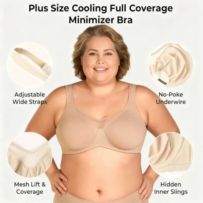 ⏳Last Day Special Price £7.99💐Women's Elegant Sheer Full Coverage Plus Size Bra